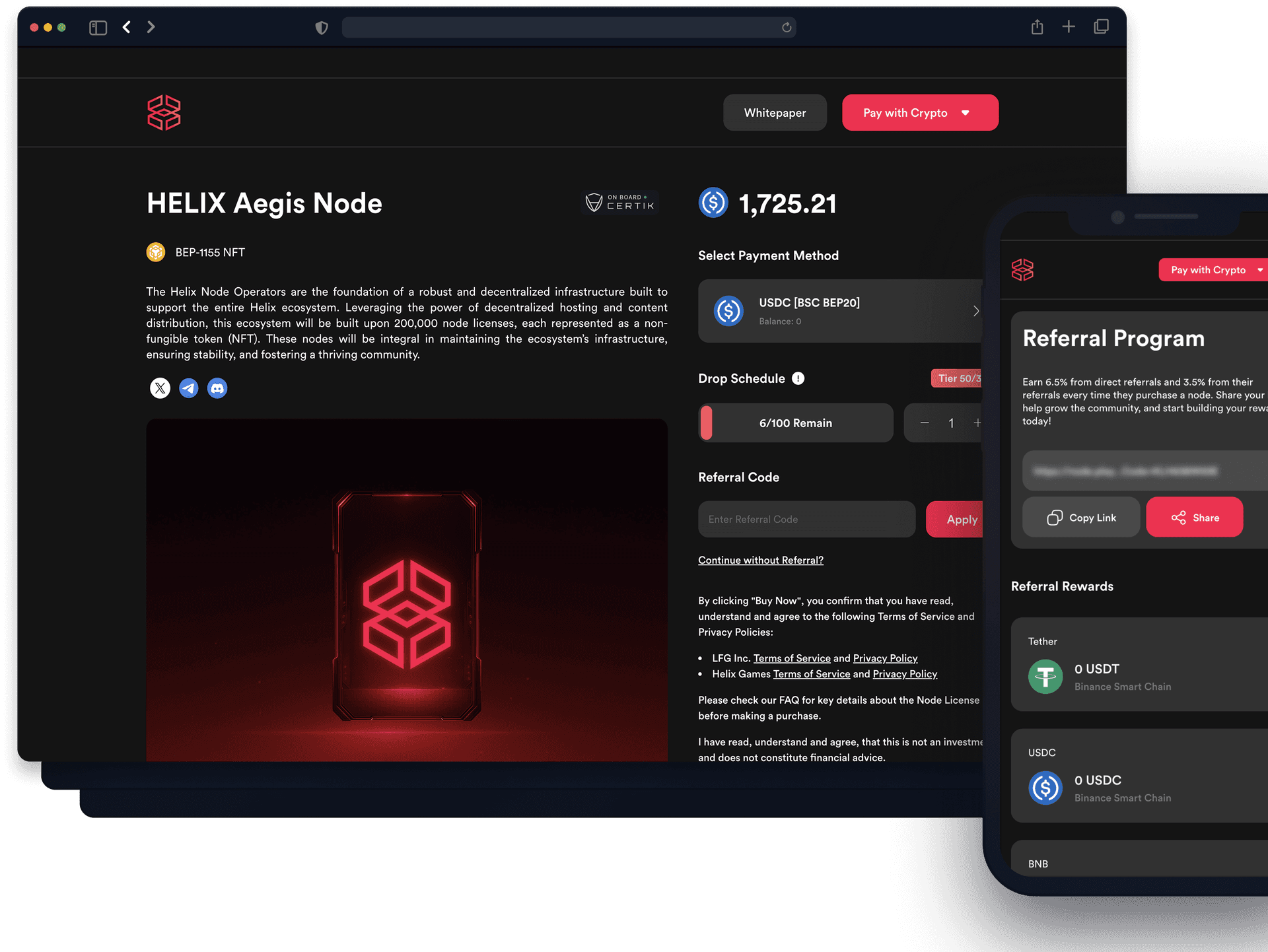 LFG Core Launchpad Interface